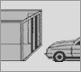 Sideways opening sectional door
