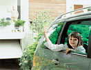Girl in a car
