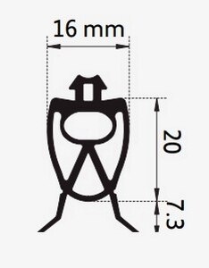 Perfil borracha resistente 16 mm (50 m) - 9013451 - 1 - Somfy