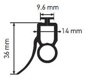 Perfil borracha óptico (50 m) 9,6mm - 9015220 - 1 - Somfy