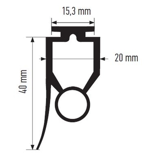 Perfil borracha óptico (40 m) 15,3mm - 9015221 - 1 - Somfy