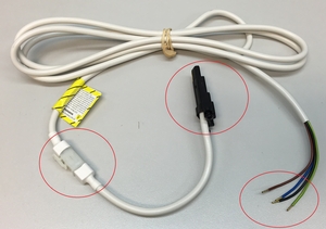HI PRO WHITE Cable 2.5m with in-line connector - 9015794 - 1 - Somfy