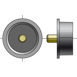 Ponteira fixa Ø 50 c/ espiga Ø 10 mm - 9128101 - 1 - Somfy