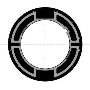 CROWN Ø 70mm KEYWAY TUBE Franciaflex - 9128429 - 1 - Somfy