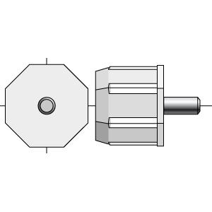 PLUG END FOR 40mm OCTAGONAL TUBE - 9137018 - 1 - Somfy