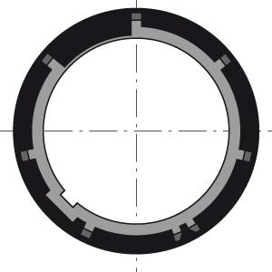 LT50 CROWN FOR TUBE D.62 F2000 - 9410300 - 1 - Somfy