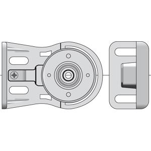 Suporte sistema LS 40 Ø 8mm - 9500685 - 1 - Somfy