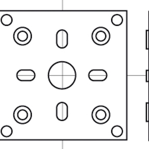 CSI BRACKET 100X100 WITH PINS - 9708549 - 1 - Somfy