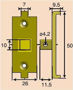 RH BRACKET WITH 10mm STUD - 9910016 - 1 - Somfy
