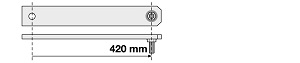 BRAS PORTAIL COURT ACIER BRONZAL